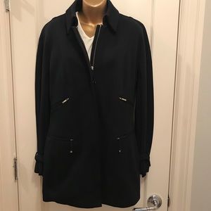 Carlisle stretchy navy long jacket